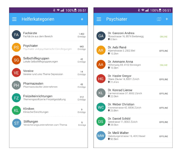 upway App, Professionelle Hilfe bei Depression